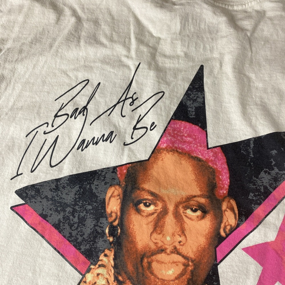 Vintage? Dennis Rodman T-Shirt Large Bad As I Wanna Be Rap Tee Rod Man - Picture 11 of 12